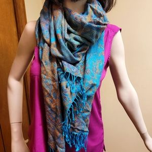 Gorgeous turquoise Scarf or Sarong